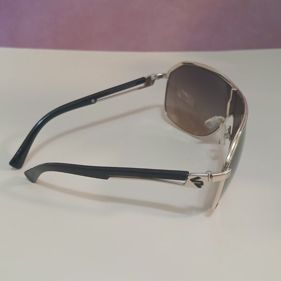 Southpole 5012sp Men's Uv Protective Rectangular Metal Shield Sunglasses - Picture 5 of 8